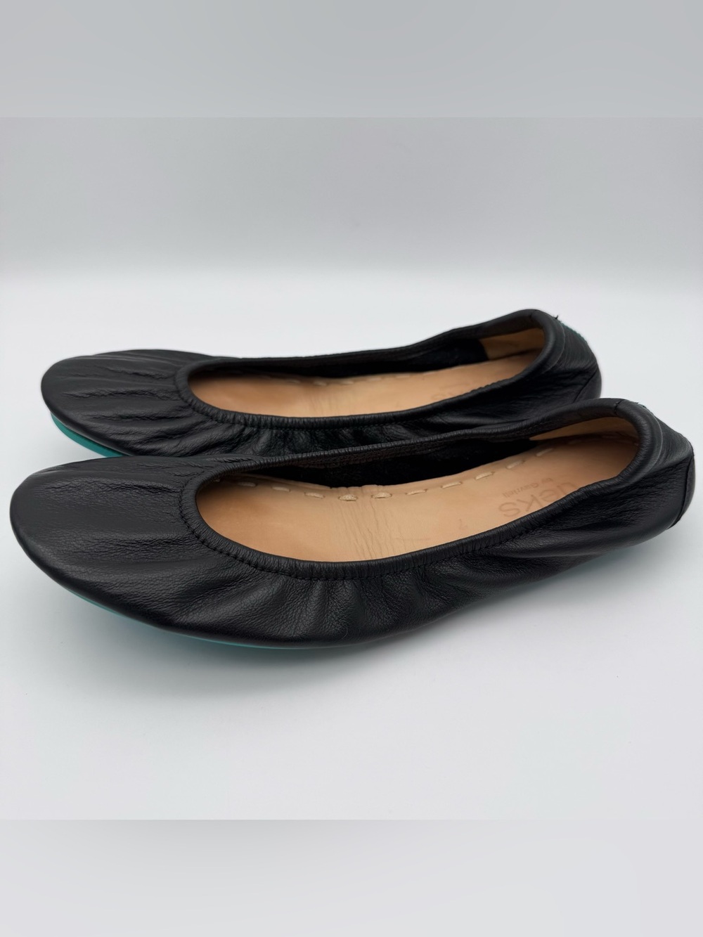 Tieks by Gavrieli Women's 7 Matte Black Leather Foldable Ballet Flats